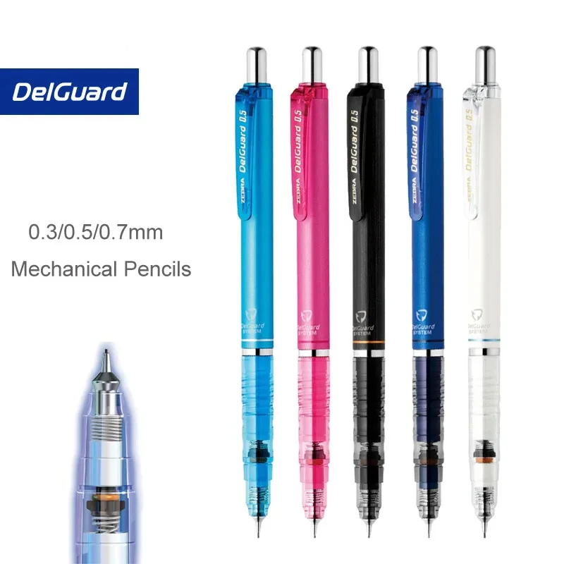 1pcs MA85 DelGuard Mechanical Pencil 0.3mm 0.5mm 0.7mm Drawing Test Sketch Pencils with Eraser for School Supplier