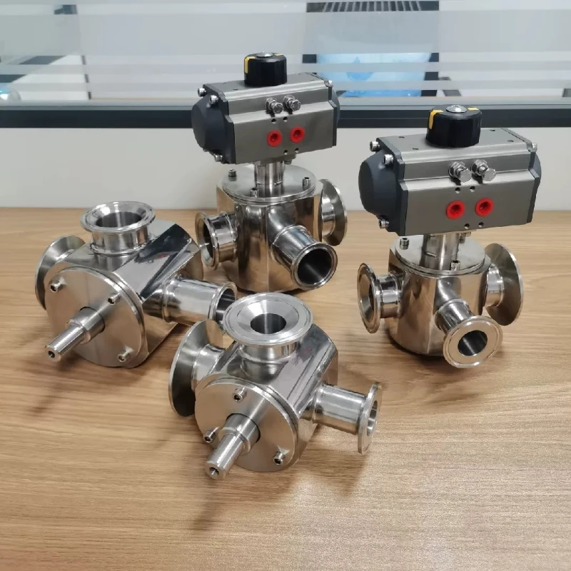 Accesorios para máquina llenadora, válvula rotativa en T de doble propósito para líquidos y pastas, de acero inoxidable 304 y 316