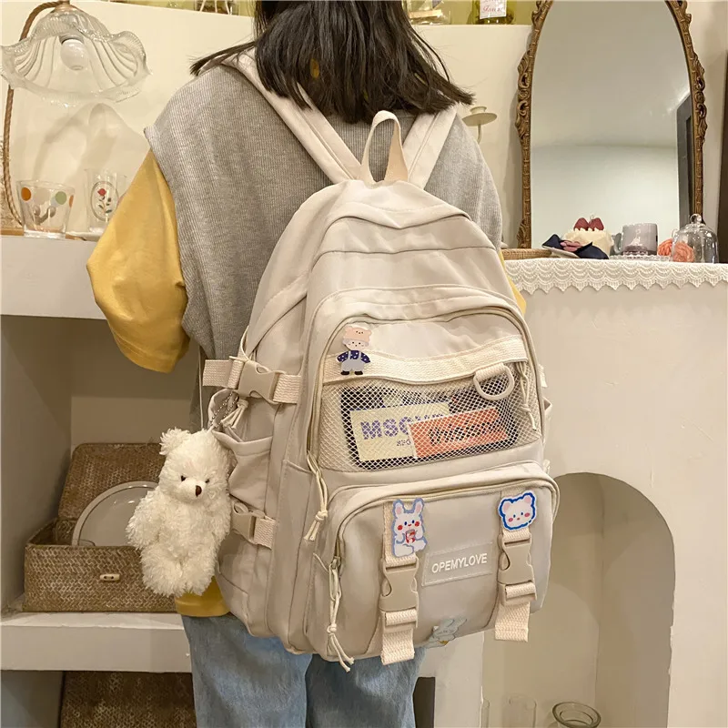 

Korean Ins Good-looking Junior High School Student Schoolbag Large-Capacity Backpack College Students' Backpack