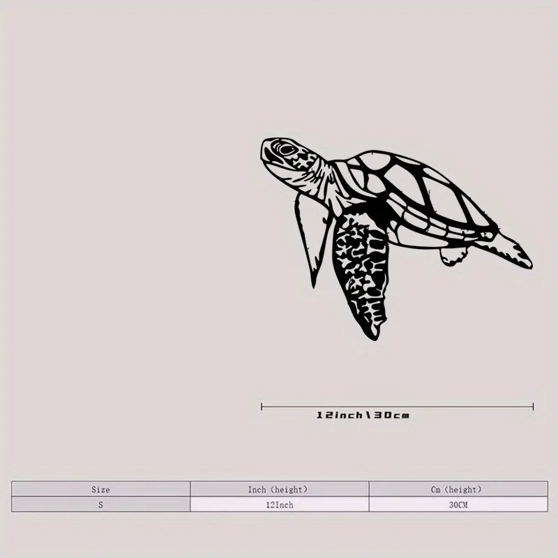 CIFBUY Vintage Turtle Metal Wall Art Powder Coated Iron Decor Ocean Theme Living Room Gift Durable Hanging Statue