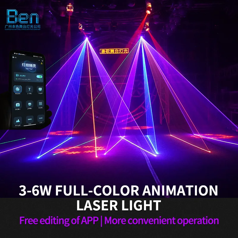 

Stage App Laser Light Bluetooth APP Control Animation Lazer Projector Dj Wedding Laser Effect for Party DJ Scanner Laser Light