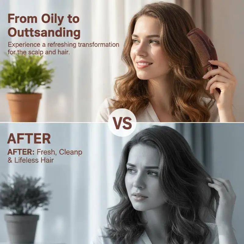 Scalp Massager Comb Anti-Dandruff Oil Control No Hair Pulling Hair Brush for Curly Straight Thick Thin Hair