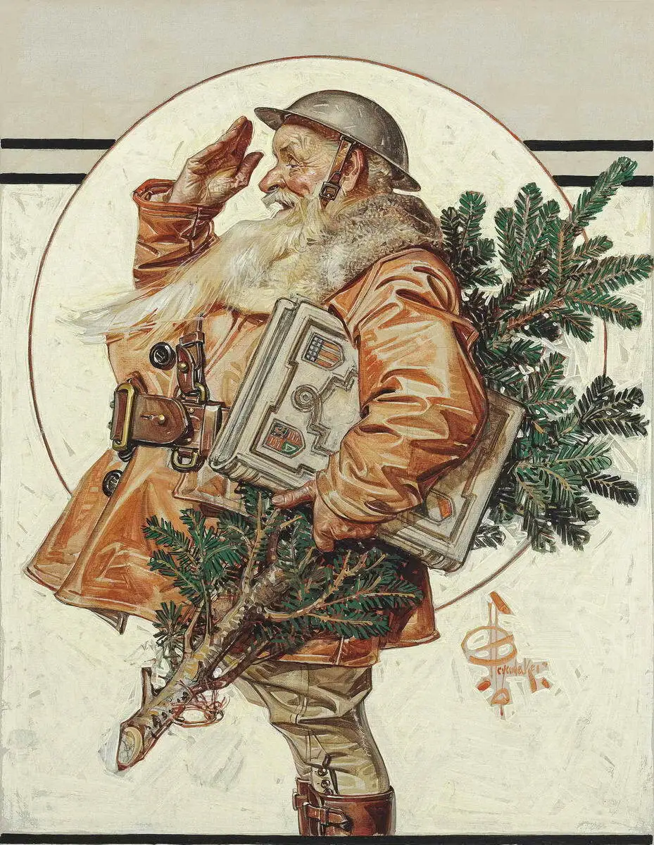 Joseph Christian Leyendecker Santa Giclee Print Art Canvas Poster For Living Room Decor Home Wall Picture