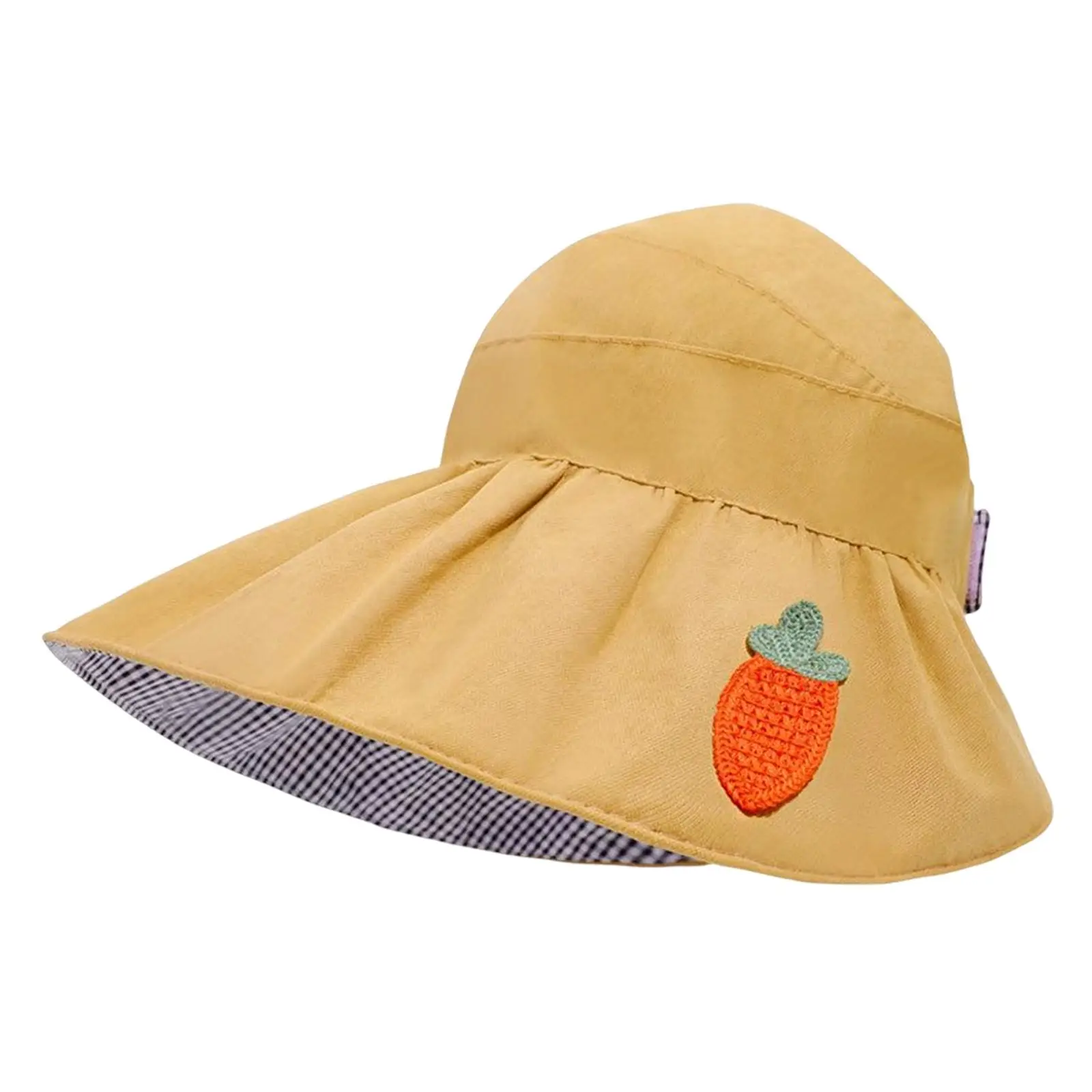 Summer Women Bucket Hat, Sun Protection Stylish Adjustable Empty Top Fisherman Hat for Gardening Camping Pool Hiking Fishing