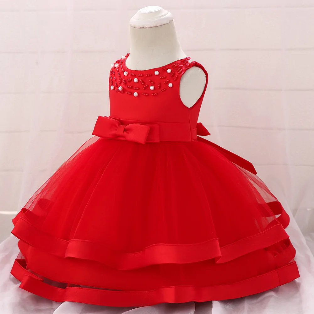 

2023Summer Christening Dress For Baby Girl Dresses Party And Wedding Baptism Newborn Girl Clothes First Birthday Princess Dress