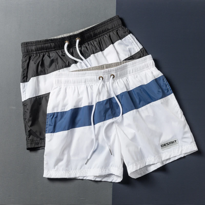 

Summer Casual Sports Shorts Men's Three-quarter Length Loose Home Pure Color Fitness Running Beach Pants Youth Active Style