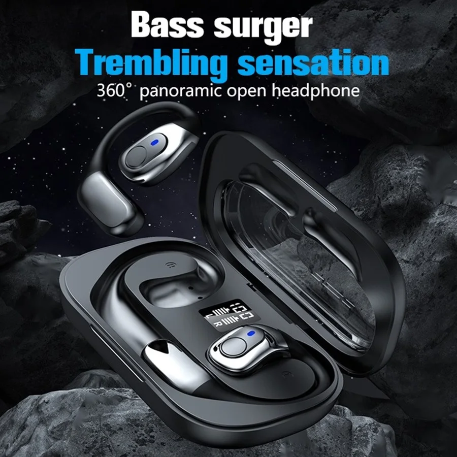 Yw01 Ows Earhook Headset Earbuds CE FCC TWS Large Capacity Long Endurance For Business Travel