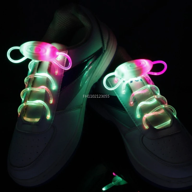 LED Sport Shoe Laces Flash Light Up Glow Stick Strap Shoelaces Party Club New Arrival Promotion Shoelace Buckle
