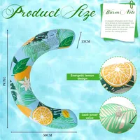 U Shaped Inflatable Swim Ring Pool Floatie Comfortable Neck & Back Support Floating Tube for Pool Beach Water Sports 4
