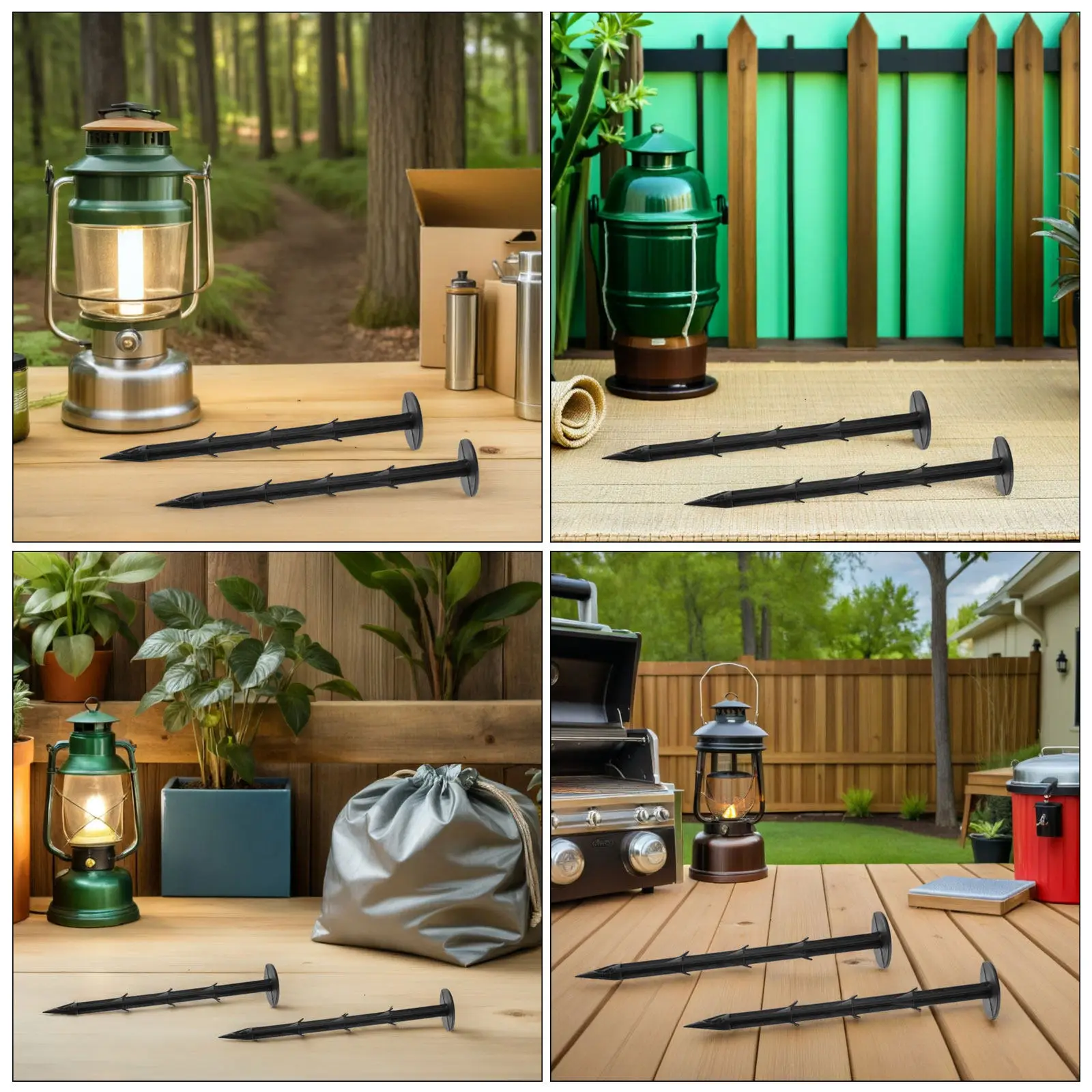 20 Pcs Outdoor Ground Stakes Tent Pegs Garden Nails Camping for PP Site Plastic