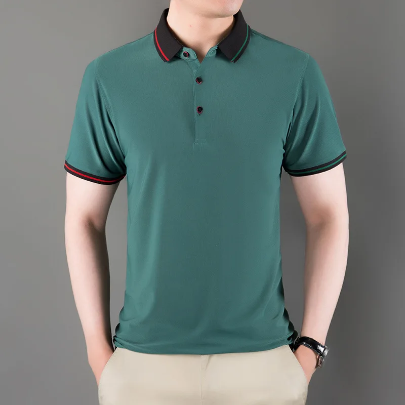 New Summer Man Polo Shirt Mens Casual Polo Shirt Men Short Sleeve High Quantity Fashion Loose Solid Tees Pullover