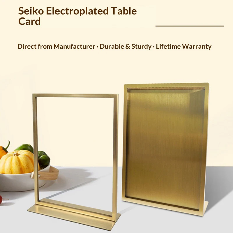 a4-stainless-steel-table-tent-menu-holder-a5-metal-display-sign-with-gold-edges-durable-table-card-showcase-for-promotions