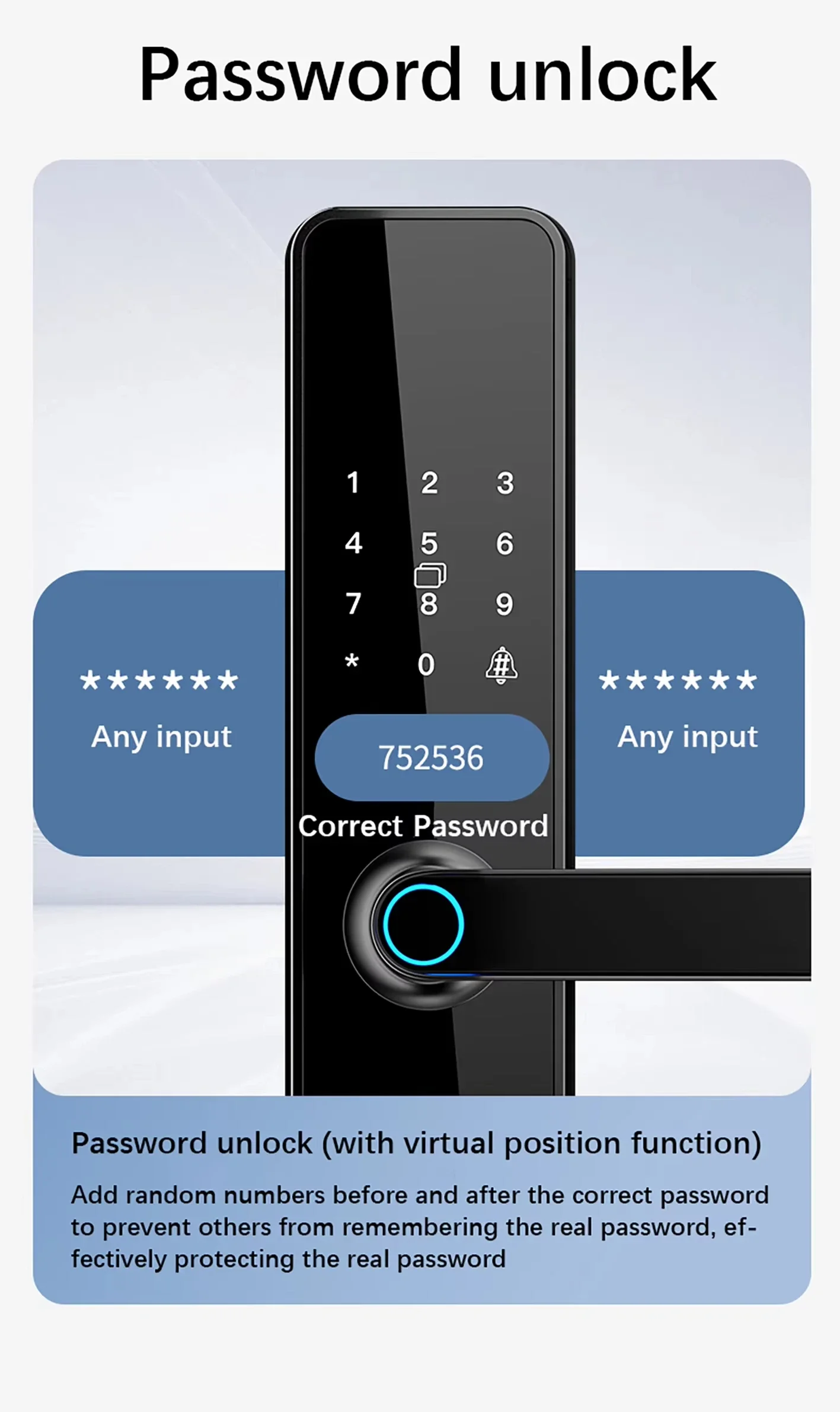 003 New Electronic Password Smart Lock Peephole Camera Lock Wifi App Fingerprint Smart Lock
