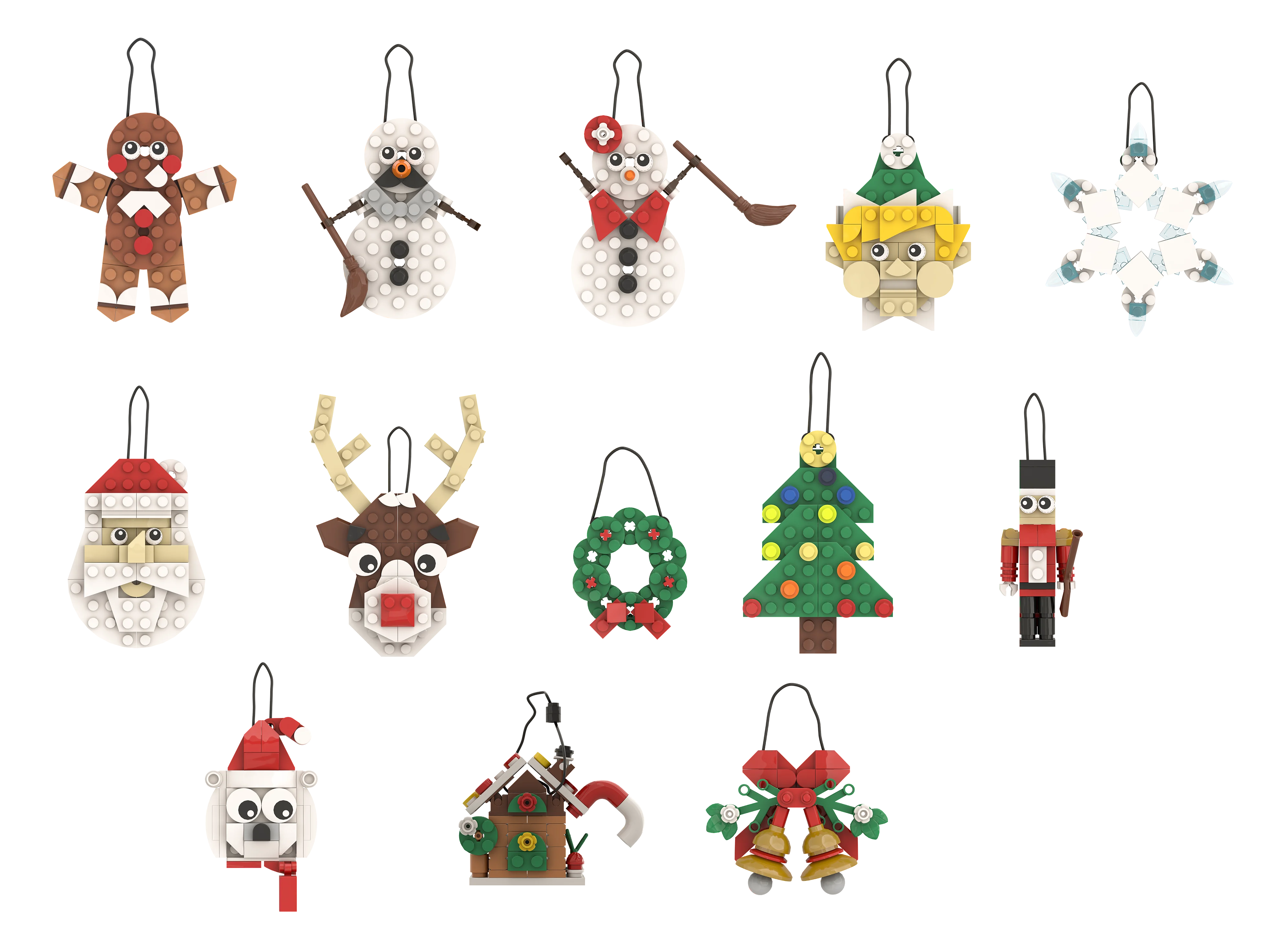 

Набор рождественских подвесных строительных блоков из 13 предметов — Санта-Клаус, Щелкунчик, в комплекте, атмосферный декор и наполнитель для чулок