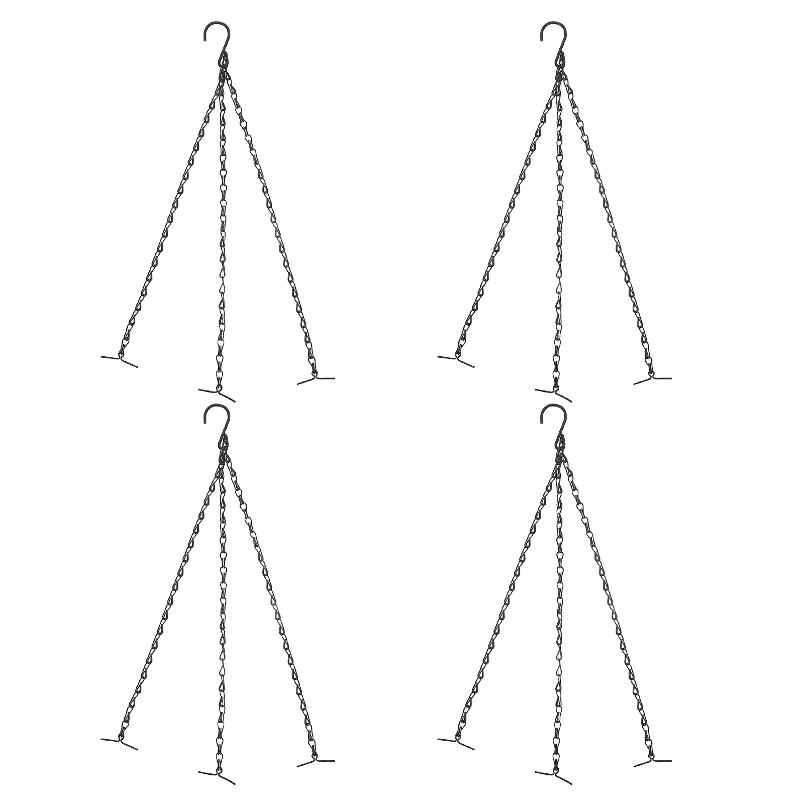 꽃 냄비 바구니에 대 한 4Pcs 교수형 체인 재배자 후크 안정적인 SpaceSaving 정원 도구 야외 실내 사용 식물