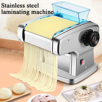 PBOBP Electric Noodle Machine Multifunctional Pasta Maker Stainless Steel 2/3/4 Blades Household Commercial Dough Roller Press