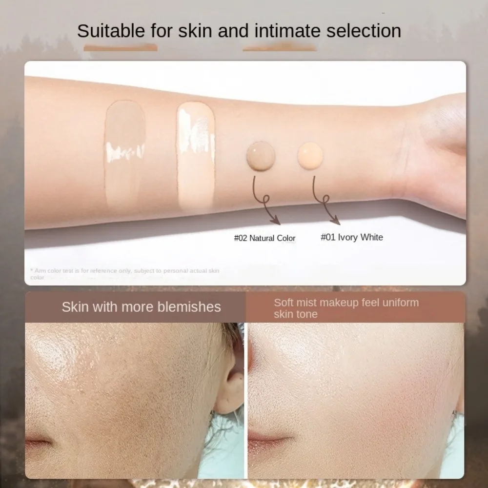 New 30ml Liquid Foundation Natural Lightweight Face Concealer Waterproof Long-lasting Brightening Cream Powder Makeup