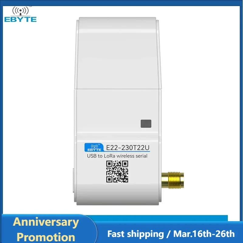 LoRa Module USB Interface 230/400/900MHz EBYTE E22-230/400/900T22U 22dBm With Antenna RSSI LBT 5KM DIP Module