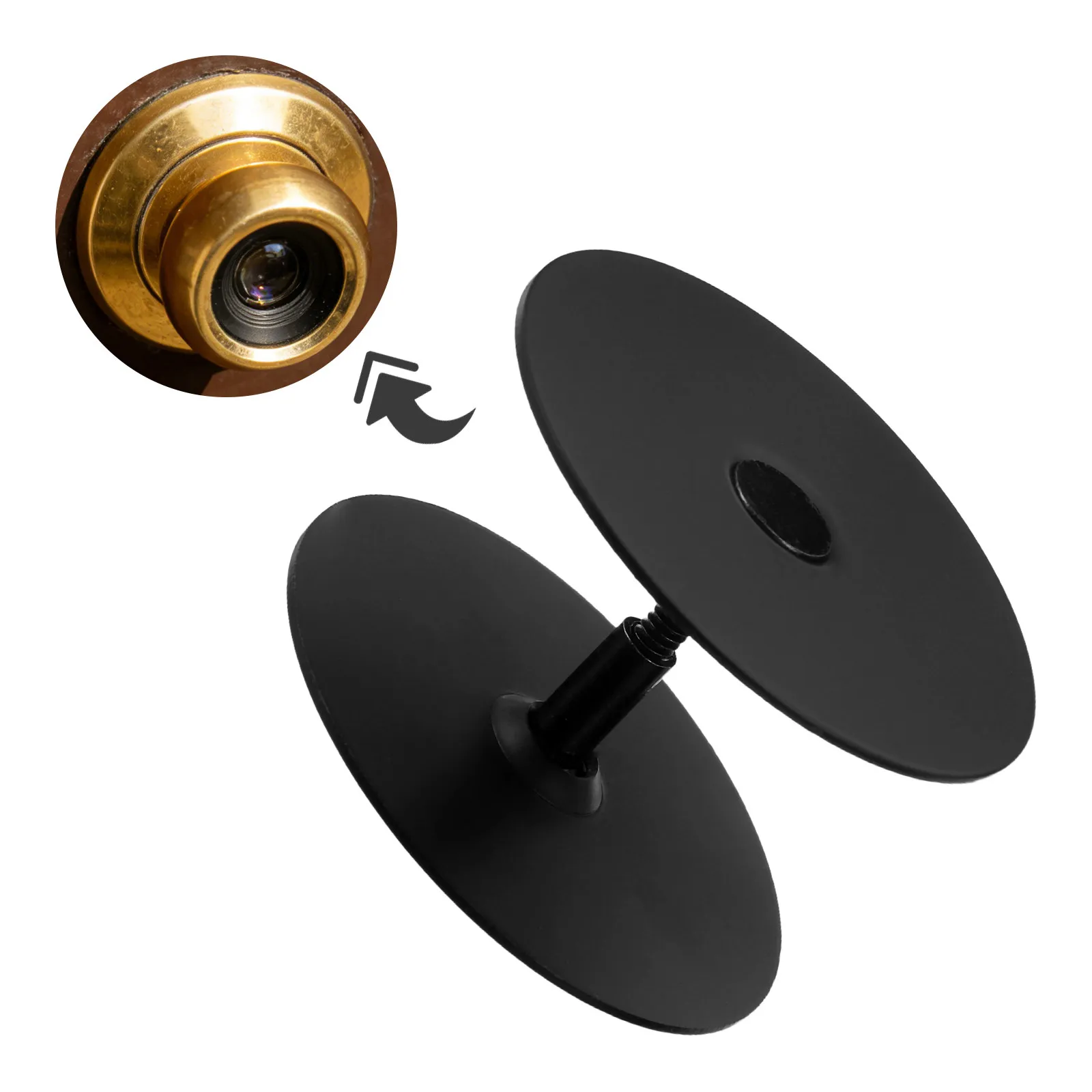 1Set Stainless Steel Door Hole Cover Plate Deadbolt Cover Plate for Door Lock Hole Filler 2.6 Inch Corrosion Resistant