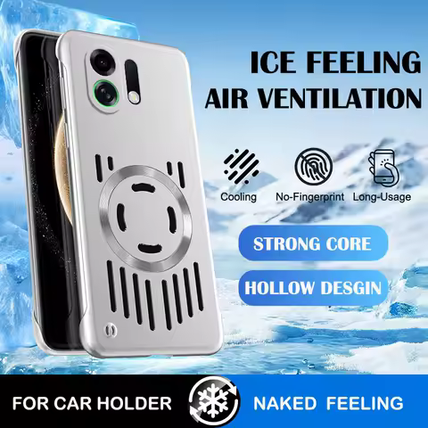 Hollow Heat Dissipation Magnetic Phone Case For OPPO K13 Turbo Pro Frameless Gaming Cooling product image