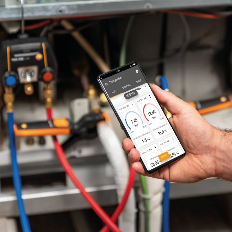 مشعب رقمي متوافق مع تطبيق Testo 550i مع كتلة صمام ثنائية الاتجاه متوافقة مع البلوتوث Testo550i 0564 2550