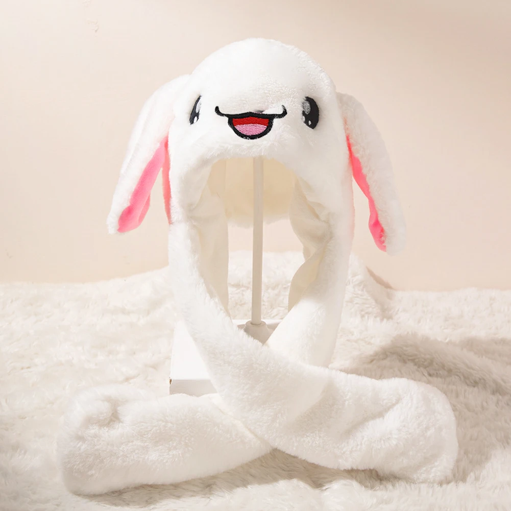 Pinching Ear Hat Crystal Velvet Funny Airbag Hat Cartoon Funny Bunny Hat Party Decors for Women Gift for Kids Children Girls Boy