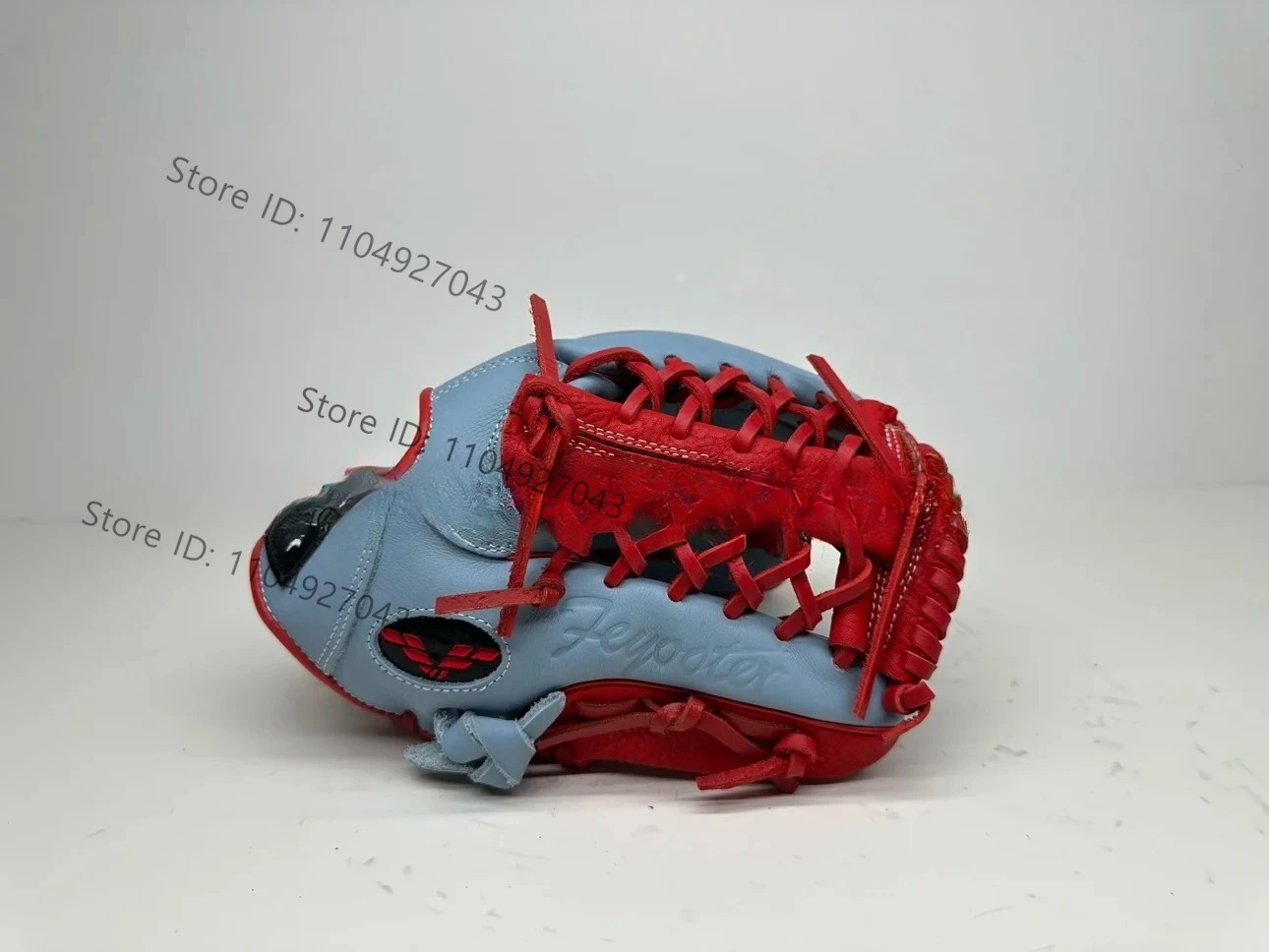 Full leather baseball gloves, imported top layer cowhide flat patterned baseball and softball gloves, for adult students