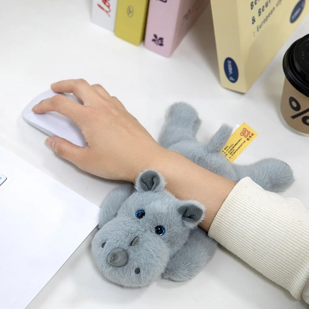 Sac à dos pendentif coussin de poignet rhinocéros poupée pendentif moelleux doux rhinocéros en peluche jouet dessin animé Animal rhinocéros en peluche poupée décor à la maison