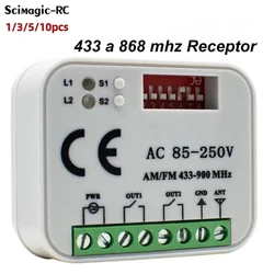 Uzaktan Kumanda Anahtarı Alıcı 300-868MHz 433MHz RX ÇOKLU Alıcı Evrensel 9-30V 220V Garaj Kapısı Kontrolü Garaj Komutu