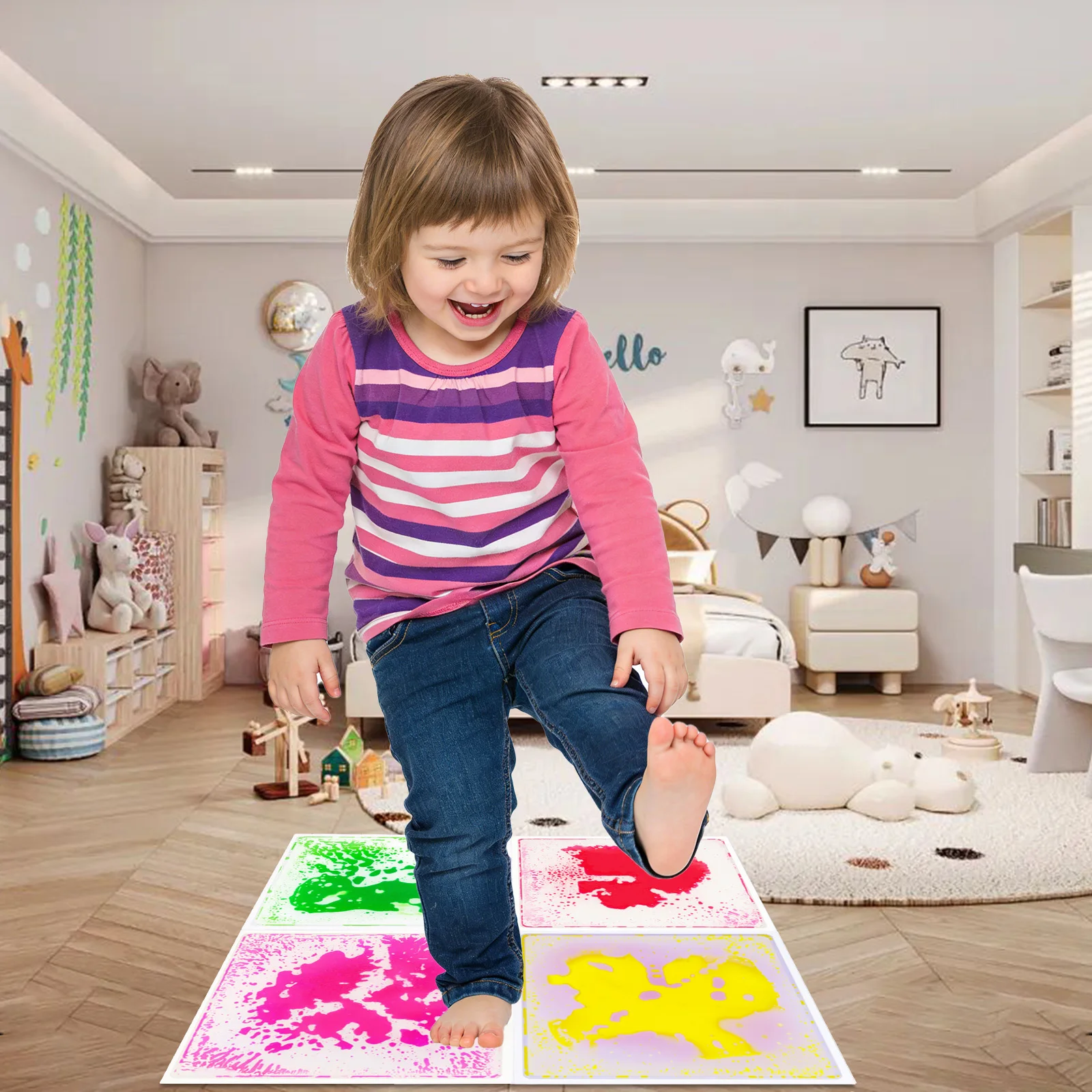Eco-friendly Sensory Mat for Kids Non-toxic Washable Thick Shock Absorption Safety Play Mat for Home Kindergarten