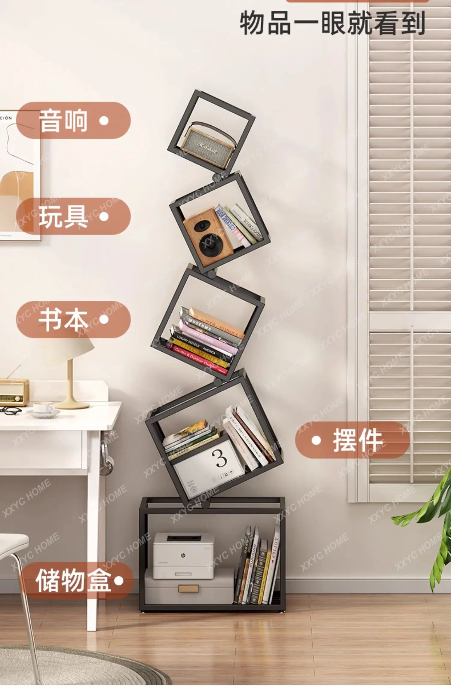 

QQCute Modern Corner Bookshelf Living Room Display Modern Bookshelf Organizer Corner Muebles Para Hogar Apartment Fur