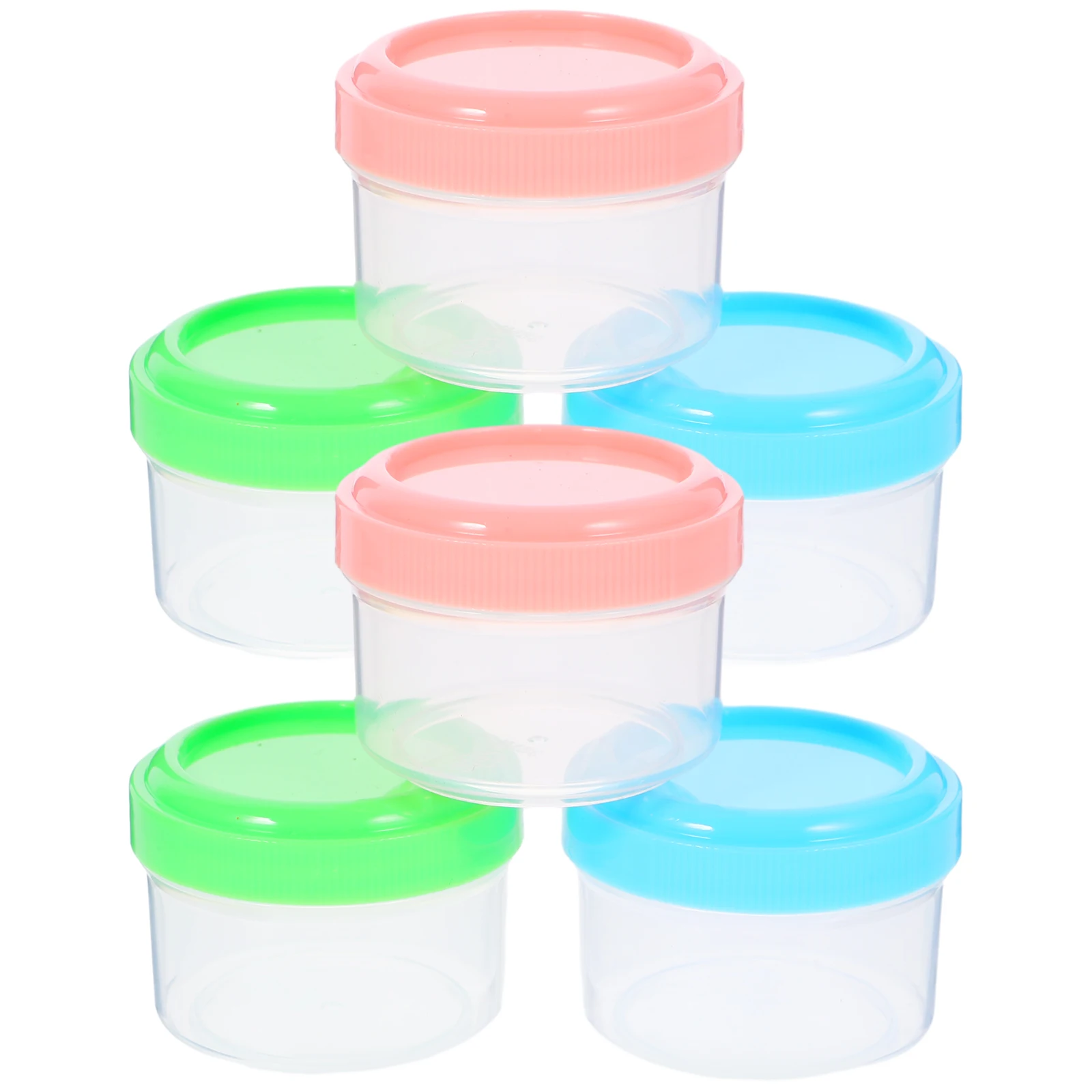

6pcs Random Color Mini Sauce Cups PP Material Portable Salad Dressing Small Containers With Lids Condiment Storage
