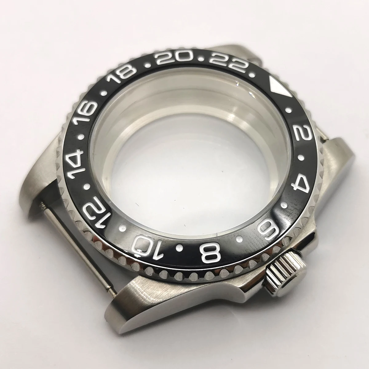 40mm NH34 NH35 NH36  ETA2824 PT5000 Movement Silver Watch GMT Case Ceramic Bezel Sapphire