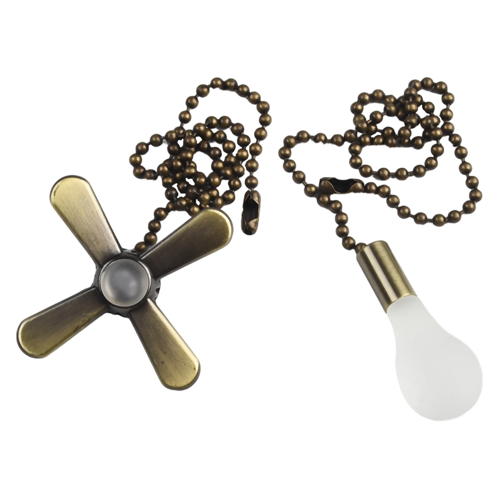 2Pcs Pendant Metal 2X 30CM Pulls Beaded Ceiling Decor Decoration Extension Fan Fans Lights Set For Ceiling 12