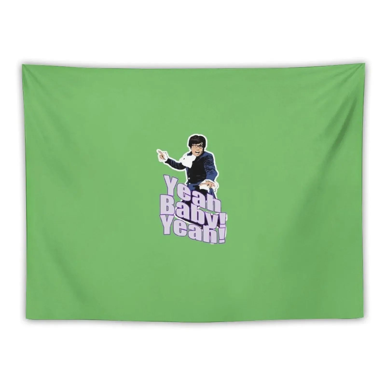 

Austin Powers Yeah Baby Yeah T-shirt Tapestry Wall Carpet Wall Coverings Custom Tapestry