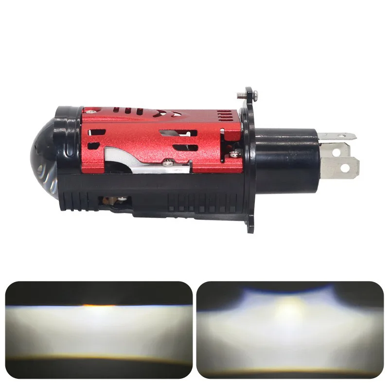 

Mini H4 1.5 Inch Bi LED Projector Lens H4 LED Headlight Bulbs Hi Lo Beam 12V 50W 6000K Plug and Play for Car Motorcycle