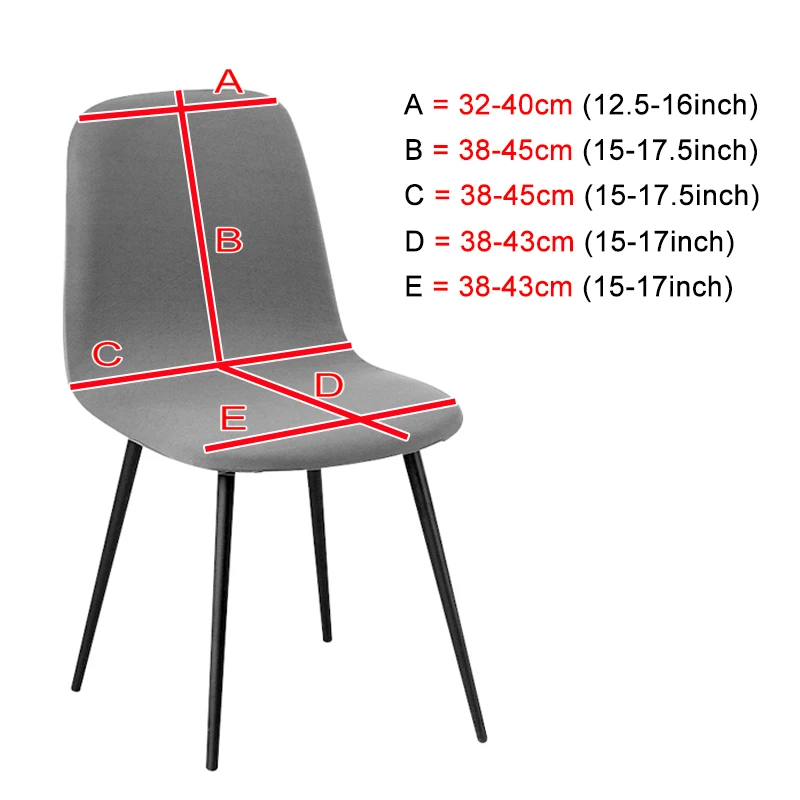 M Size Solid Color Elasticity Bar Chair Cover Short Size Seat Case-027