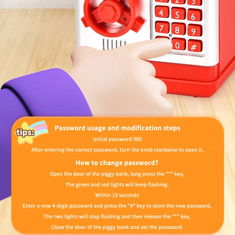 1 قطعة حصالة على شكل حيوان صندوق المال الإبداعي التلقائي عملات آمنة صغيرة النقدية توفير المال إيداع الأوراق النقدية ديكور سطح المكتب #5