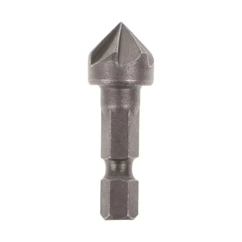 Small hexagonal handle five edge chamfering tool chamfering cutter woodworking hole opener spot facer reaming tool drill bit