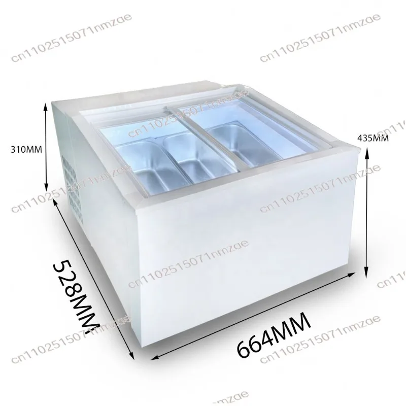 

Countertop Ice Cream Display Freezer Commercial Mini Refrigerator Showcase