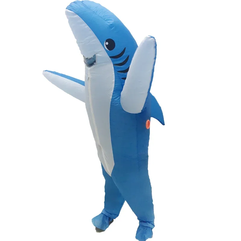 Adult Inflatable Shark Costumes Jumpsuits Purim Halloween Party Cosplay Costume for Man Woman Animal Funny Dress Suits