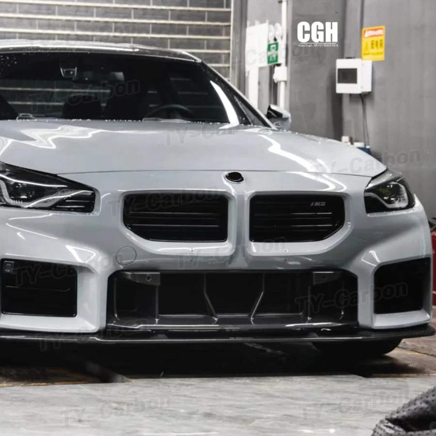 Dry Carbon Fiber OEM Style Front Center Bumper Grill Trim For BMW 2 Series M2 G87 2022+ Low bumper grille Car Styling Bodykit