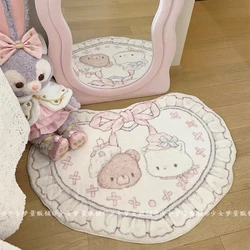 Cute Style Bedroom Decor Plush Carpet Cream Style Children Room Floor Mat Fluffy Soft Baby Crawling Rug Cartoon Rugs Girl Gift