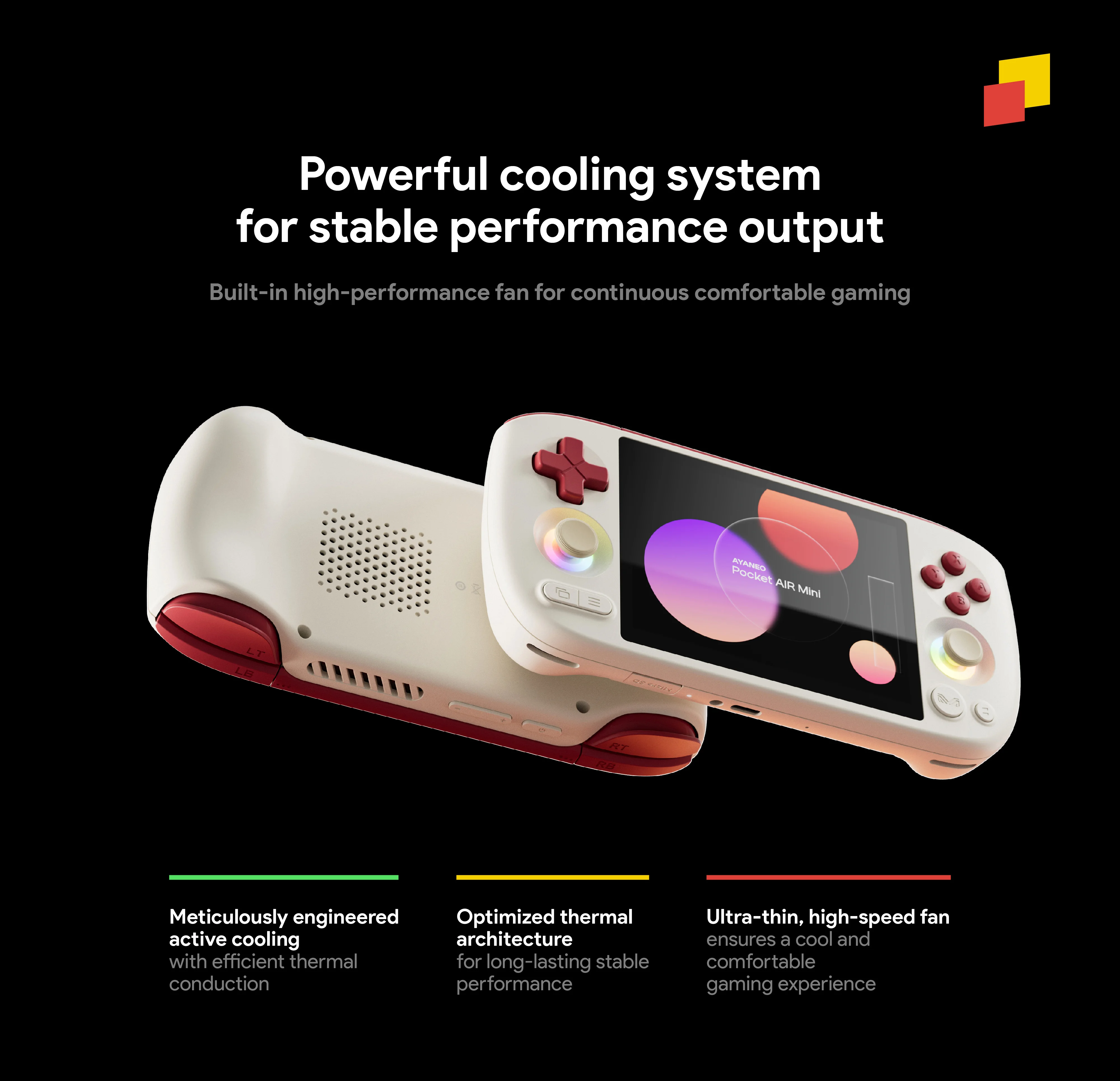 AYANEO Pocket AIR Mini Retro Handheld con pantalla de 4,2 pulgadas y formato 4:3, consolas retro portátiles con joysticks y gatillos Hall, almacenamiento de 3G/64GB