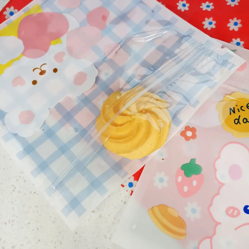 Plastic Ziplock Bags Cartoon Nuts Candy Cookie Chocolate Gift Packaging Party Favor Zipper Wrapping Supplie Soap Bag 13.5x13.5cm