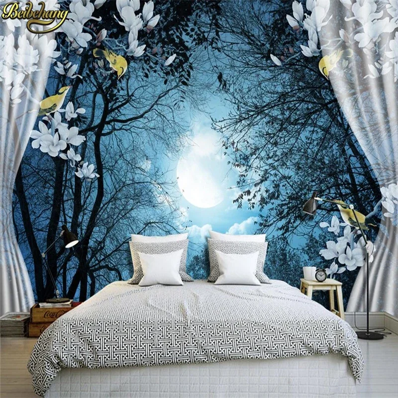 custom Papel De Parede 3D Out window forest Landscape Mural Wallpaper Spatial Extension Personality art wall paper home Decor
