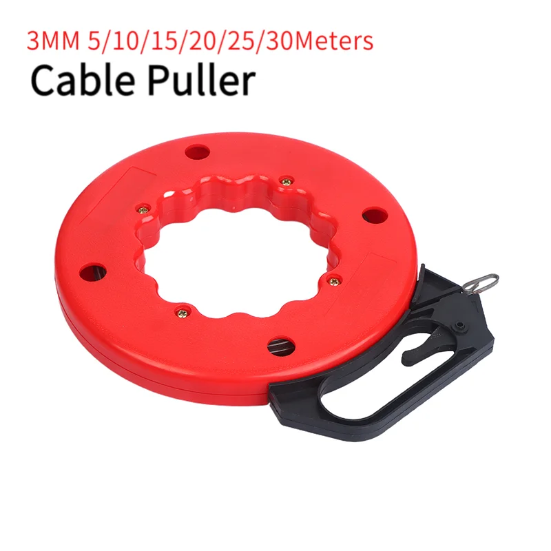 3mm-5-30メートルケーブルプーラー、グラスファイバーナイロン製電線管通線ロッド、ワイヤーケーブル牽引用フィッシングツール
