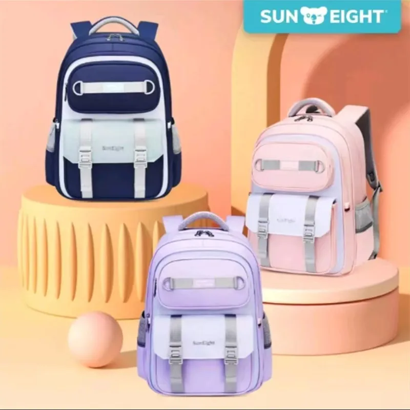 

Sun Eight Orthopedic School Bag Boy Girl Grade 1-3 Primary Student Shoulder Backpack Light Large Capacity Kids Gifts Mochilas