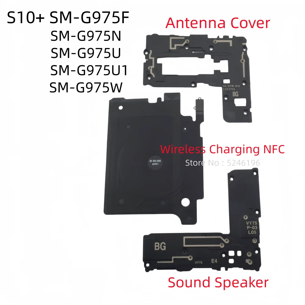 1pcs Wireless Charging NFC+Antenna Cover Bottom Sound Speaker For Samsung Galaxy S10 Plus SM-G975F SM-G975N SM-G975U SM-G975W