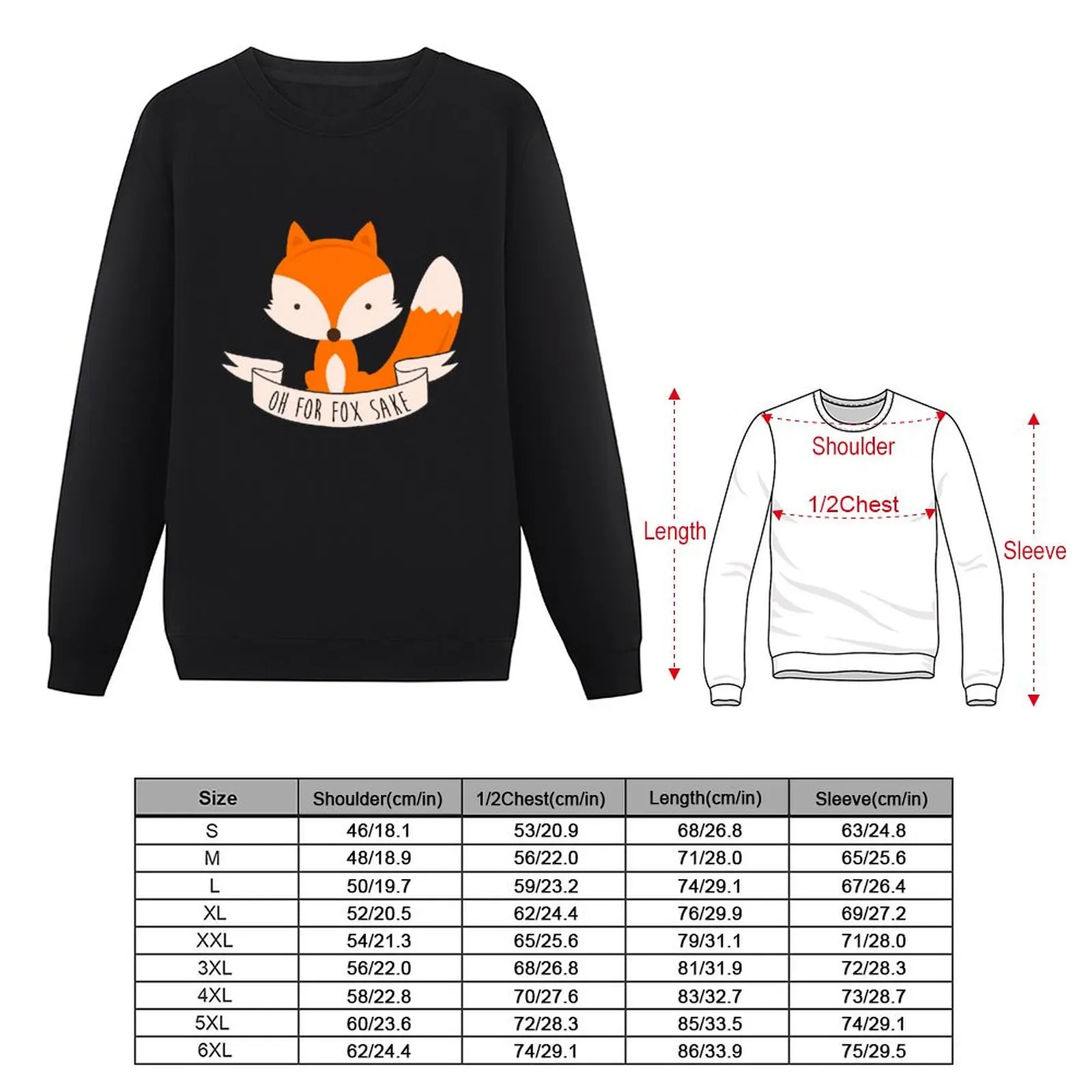 Oh For Fox Sake Sweatshirt hooded shirt oversize sweatshirt